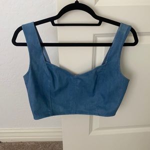 Jean crop top